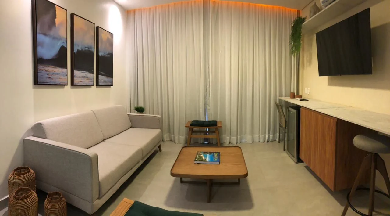Sala de Estar — Flat Ile de Pipa Premium Bahamas by Qavi