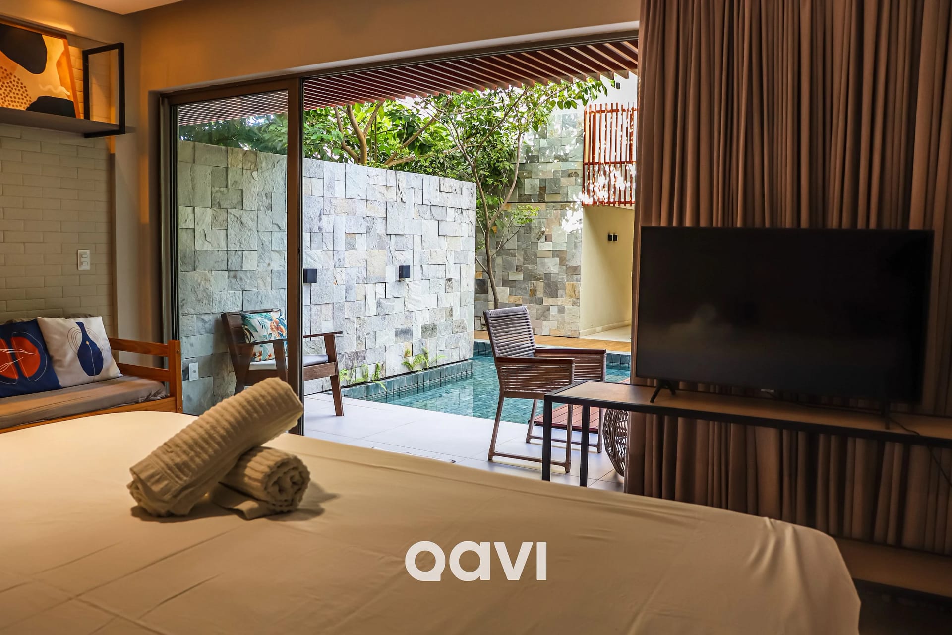 Quarto — Flat Ile de Pipa Deck Molhado Cartagena by Qavi