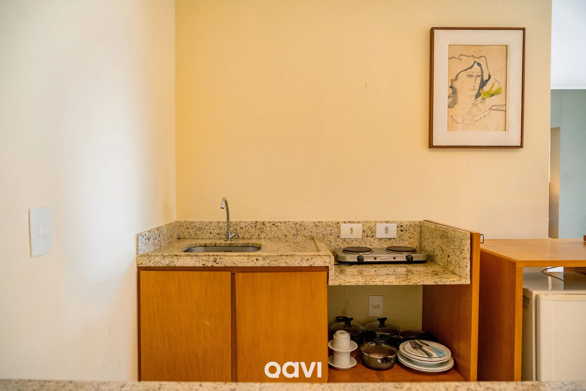 Cozinha ou kitnet — Flat Vista Parcial Mar em Petrópolis by Qavi