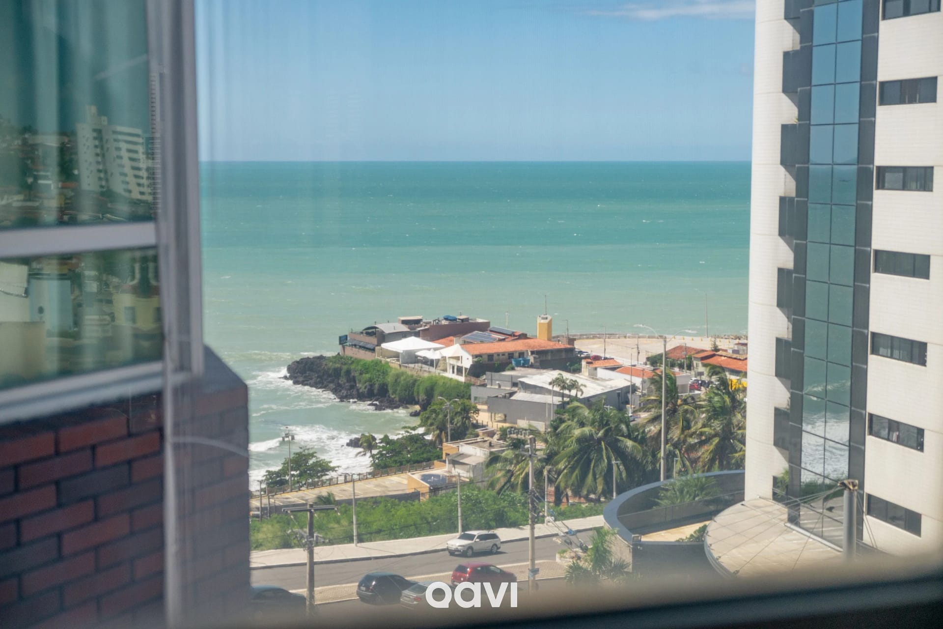 Vista (da propriedade / quarto) — Flat Vista Parcial Mar em Petrópolis by Qavi