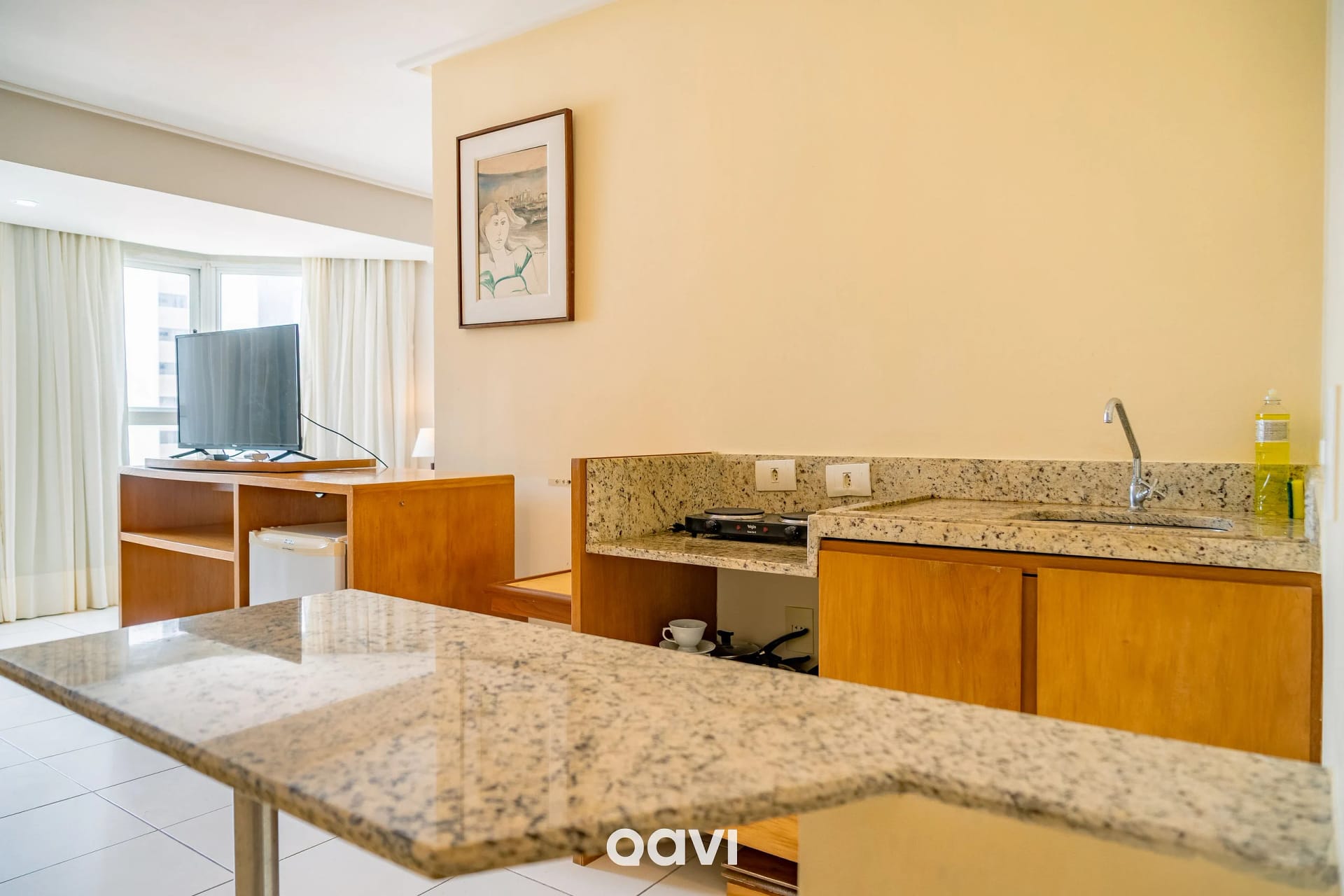 Cozinha ou kitnet — Flat Vista Parcial Mar em Petrópolis by Qavi