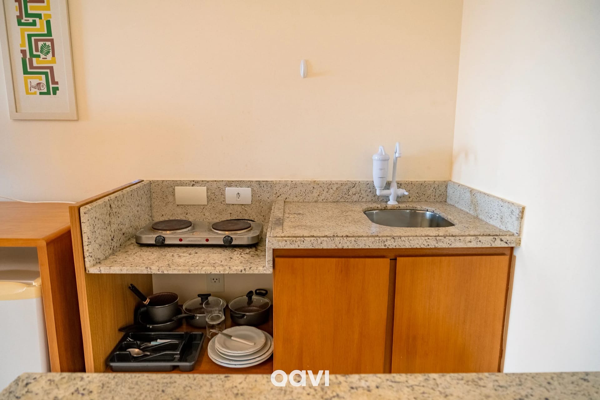 Cozinha ou kitnet — Flat 1109 Vista Parcial Mar em Petrópolis by Qavi