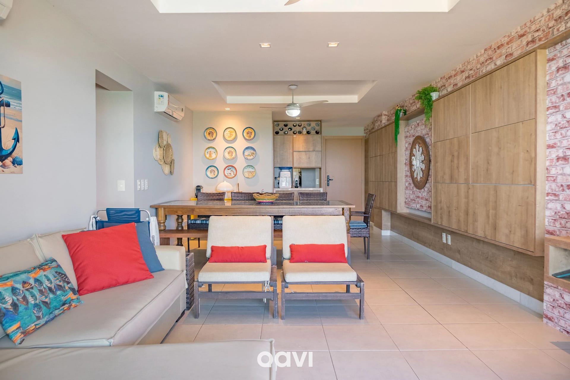 Sala de Estar — Apartamento Vista Mar Porto Brasil Pirangi by Qavi