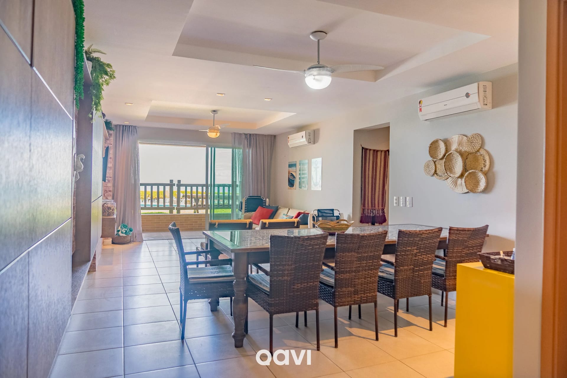 Sala de Estar — Apartamento Vista Mar Porto Brasil Pirangi by Qavi
